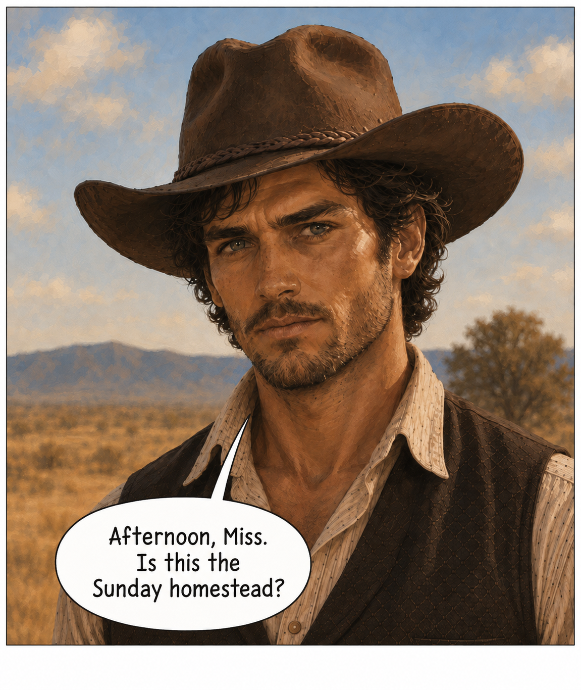 Sunday's Claim: A Western Romance Comic on graphicromance.ai